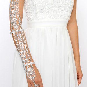 Bracelet Women Arm Hand Chain Ring Crystal Cuff Pa